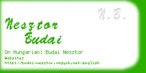 nesztor budai business card